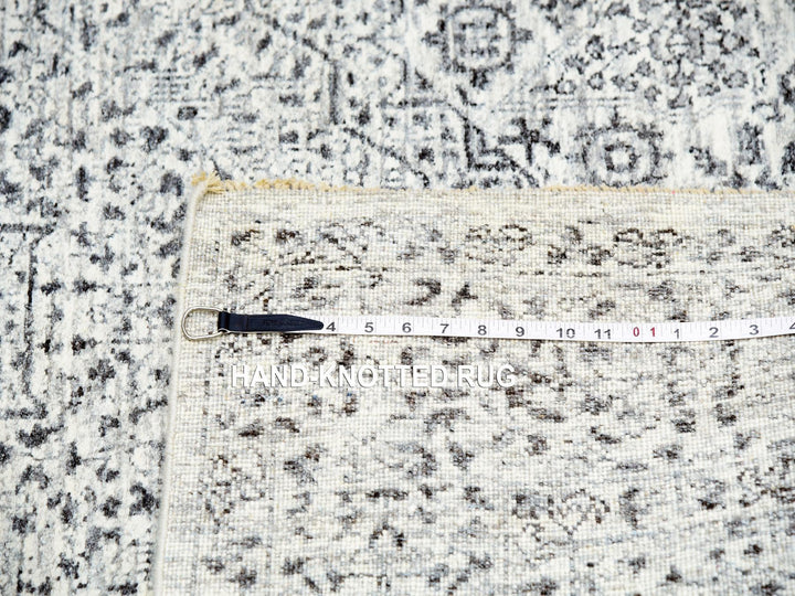 5'0" x 7'1" New Hand Knotted Ivory Wool Rectangle Oriental Rug - MOA10279803
