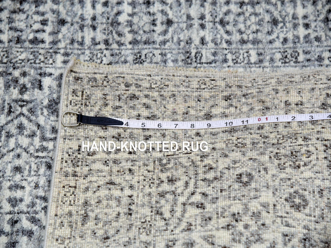 2'11" x 5'3" New Hand Knotted Ivory Wool Rectangle Oriental Rug - MOA10279810