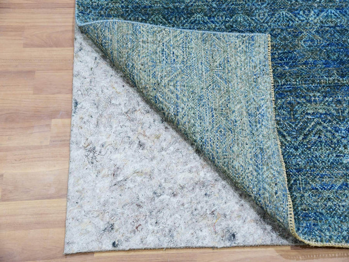 2'6" x 12'0" New Hand Knotted Green Wool Runner Oriental Rug - MOA10279817