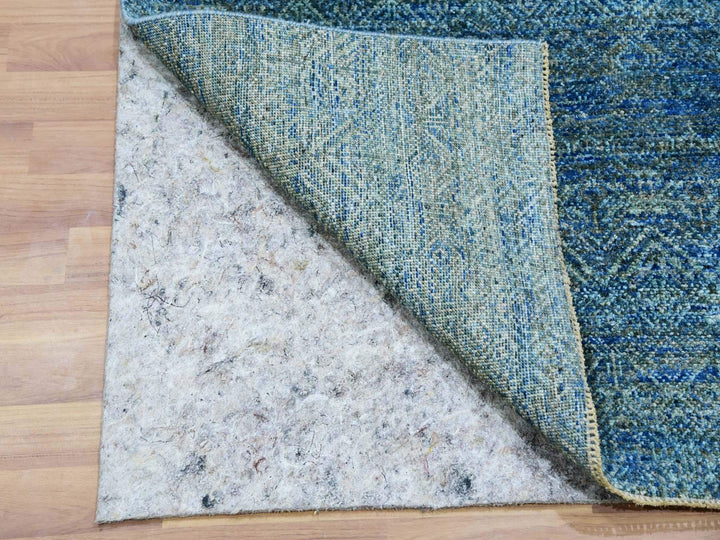 2'6" x 12'0" New Hand Knotted Green Wool Runner Oriental Rug - MOA10279818