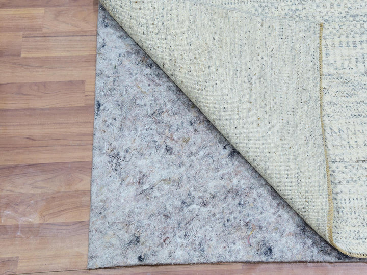 2'6" x 6'1" New Hand Knotted Grey Wool Runner Oriental Rug - MOA10279826