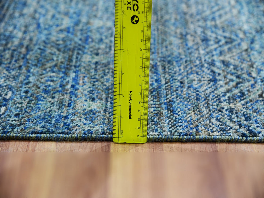 2'0" x 3'0" New Hand Knotted Green Wool Rectangle Oriental Rug - MOA10279836