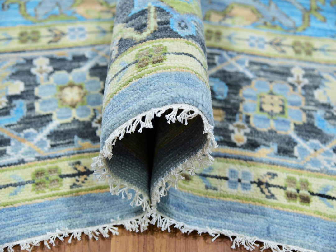 10'2" x 14'3" New Hand Knotted Blue Wool Rectangle Oriental Rug - MOA10279847