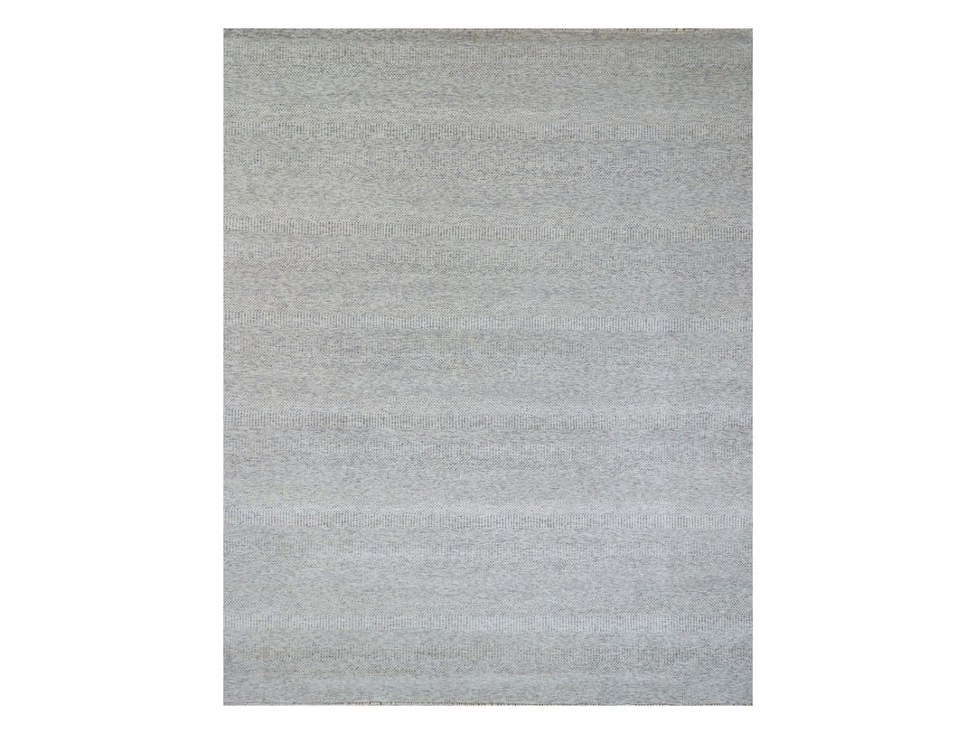 11'10" x 15'0" New Hand Knotted Grey Wool Rectangle Oriental Rug - MOA10279864