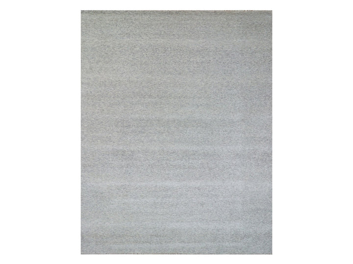 11'10" x 15'0" New Hand Knotted Grey Wool Rectangle Oriental Rug - MOA10279864