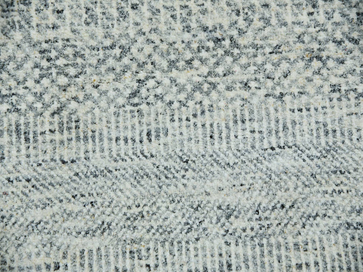 11'10" x 15'0" New Hand Knotted Grey Wool Rectangle Oriental Rug - MOA10279864