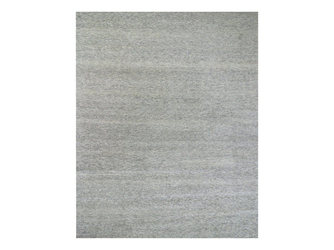12'0" x 15'0" New Hand Knotted Grey Wool Rectangle Oriental Rug - MOA10279865