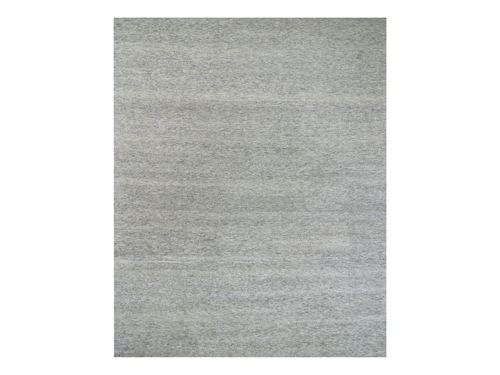 12'0" x 15'0" New Hand Knotted Grey Wool Rectangle Oriental Rug - MOA10279865