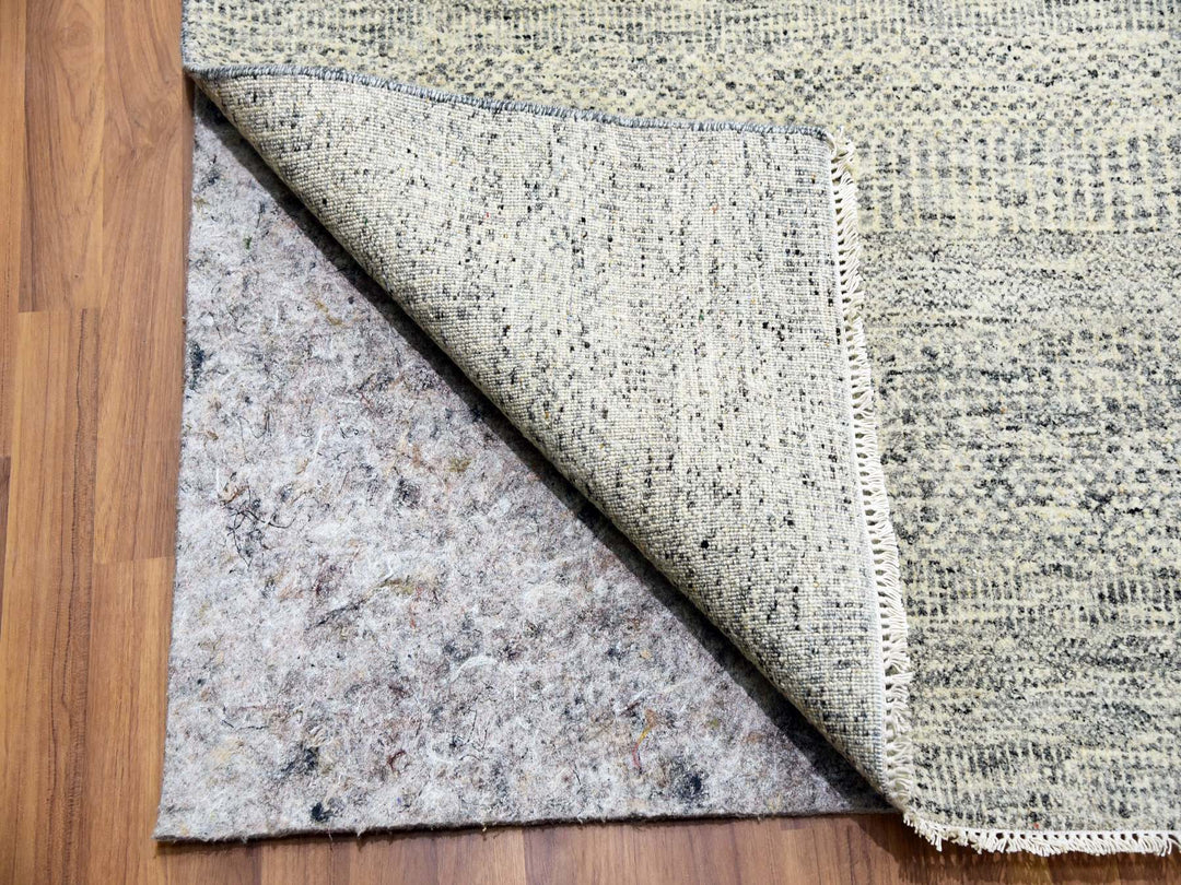 12'0" x 15'0" New Hand Knotted Grey Wool Rectangle Oriental Rug - MOA10279865