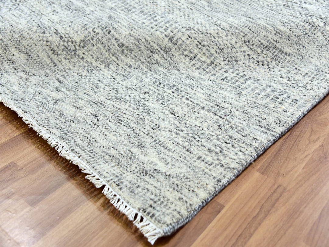 12'0" x 15'0" New Hand Knotted Grey Wool Rectangle Oriental Rug - MOA10279865