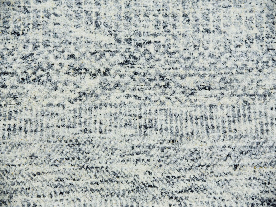 12'0" x 15'0" New Hand Knotted Grey Wool Rectangle Oriental Rug - MOA10279865