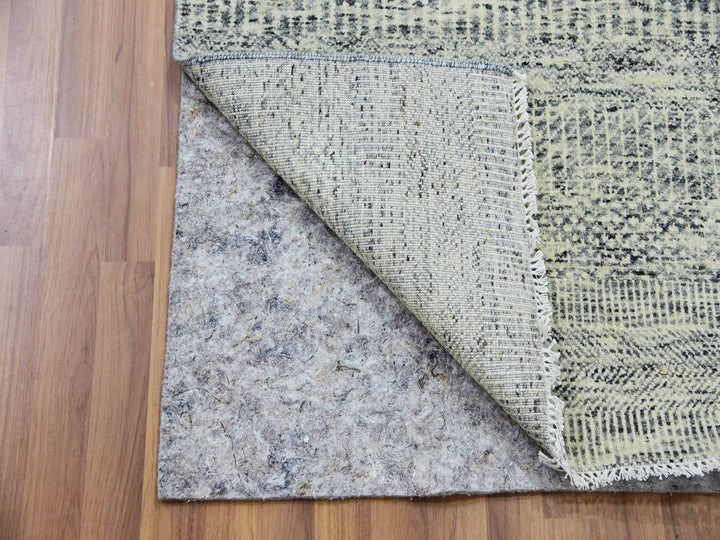 2'5" x 28'3" New Hand Knotted Grey Wool Runner Oriental Rug - MOA10279882