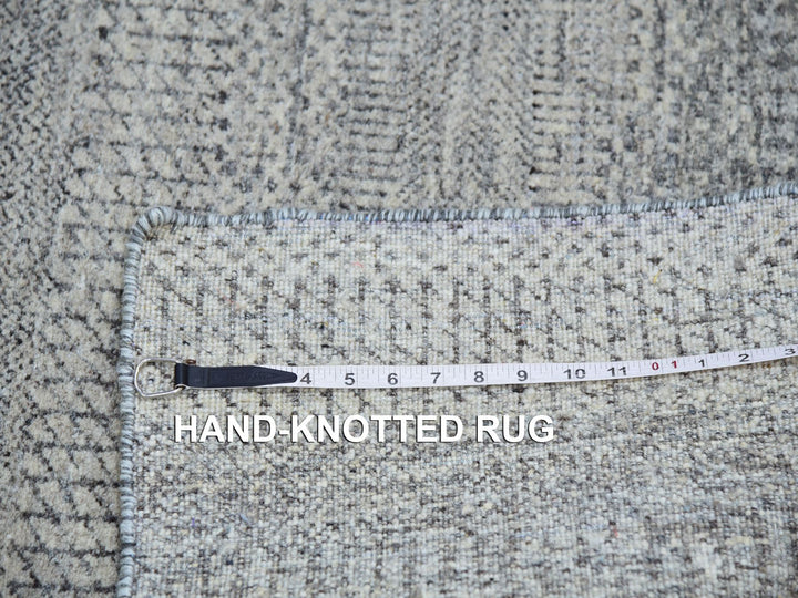 3'0" x 5'2" New Hand Knotted Grey Wool Rectangle Oriental Rug - MOA10279891