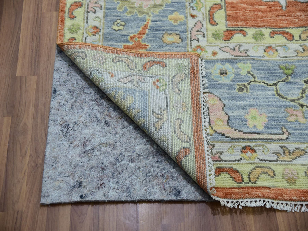 12'1" x 4'7" New Hand Knotted Red Wool Rectangle Oriental Rug - MOA10279901