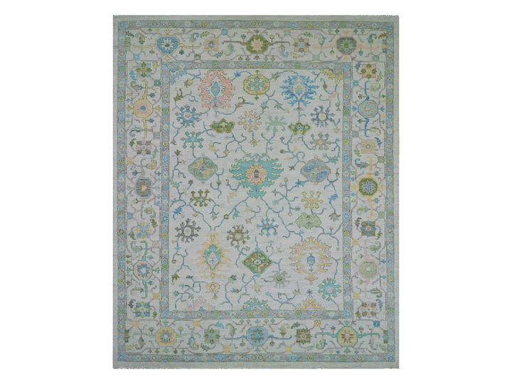 12'2" x 15'0" New Hand Knotted Ivory Wool Rectangle Oriental Rug - MOA10279904