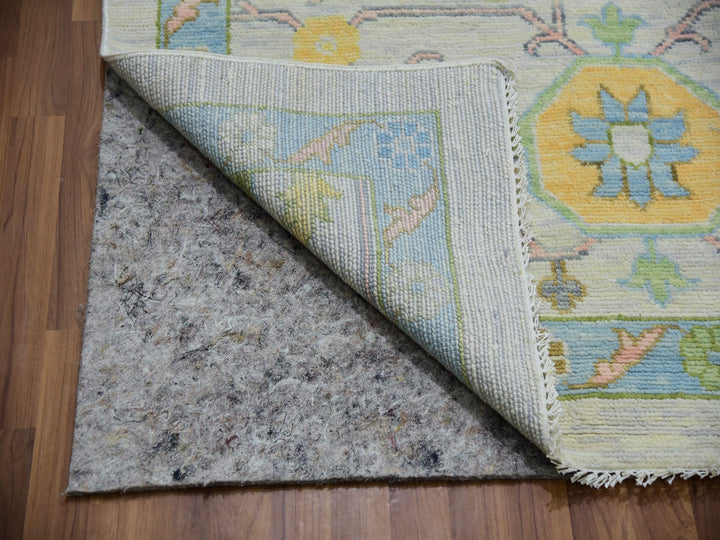 12'2" x 15'0" New Hand Knotted Ivory Wool Rectangle Oriental Rug - MOA10279904