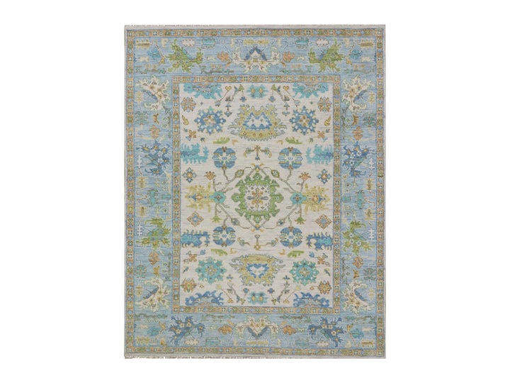 8'3" x 10'8" New Hand Knotted Ivory Wool Rectangle Oriental Rug - MOA10279916