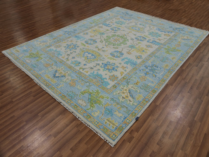 8'3" x 10'8" New Hand Knotted Ivory Wool Rectangle Oriental Rug - MOA10279916