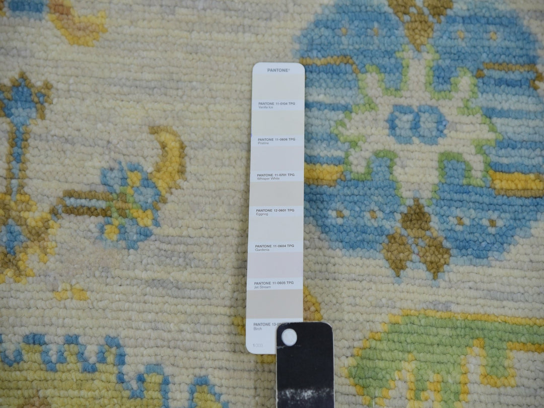 8'3" x 10'8" New Hand Knotted Ivory Wool Rectangle Oriental Rug - MOA10279916
