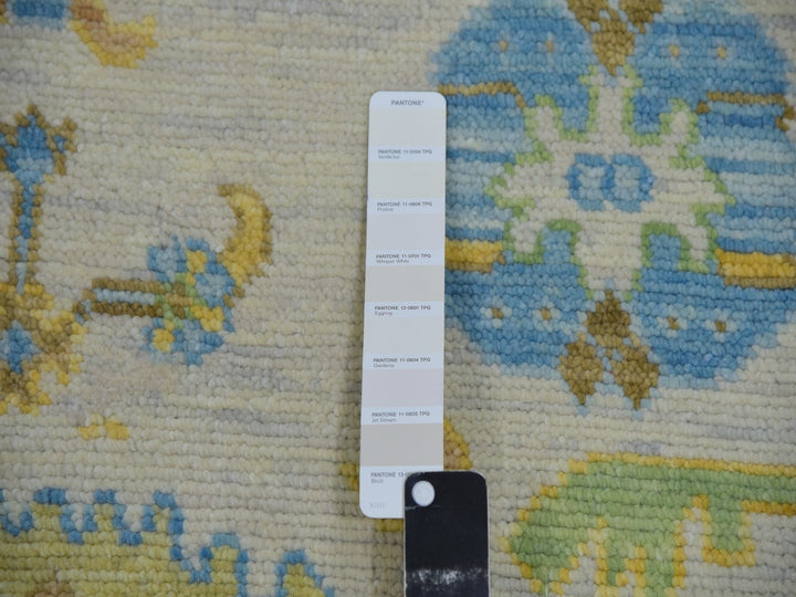 8'3" x 10'8" New Hand Knotted Ivory Wool Rectangle Oriental Rug - MOA10279916