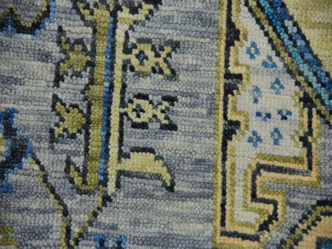 8'0" x 10'1" New Hand Knotted Grey Wool Rectangle Oriental Rug - MOA10279917