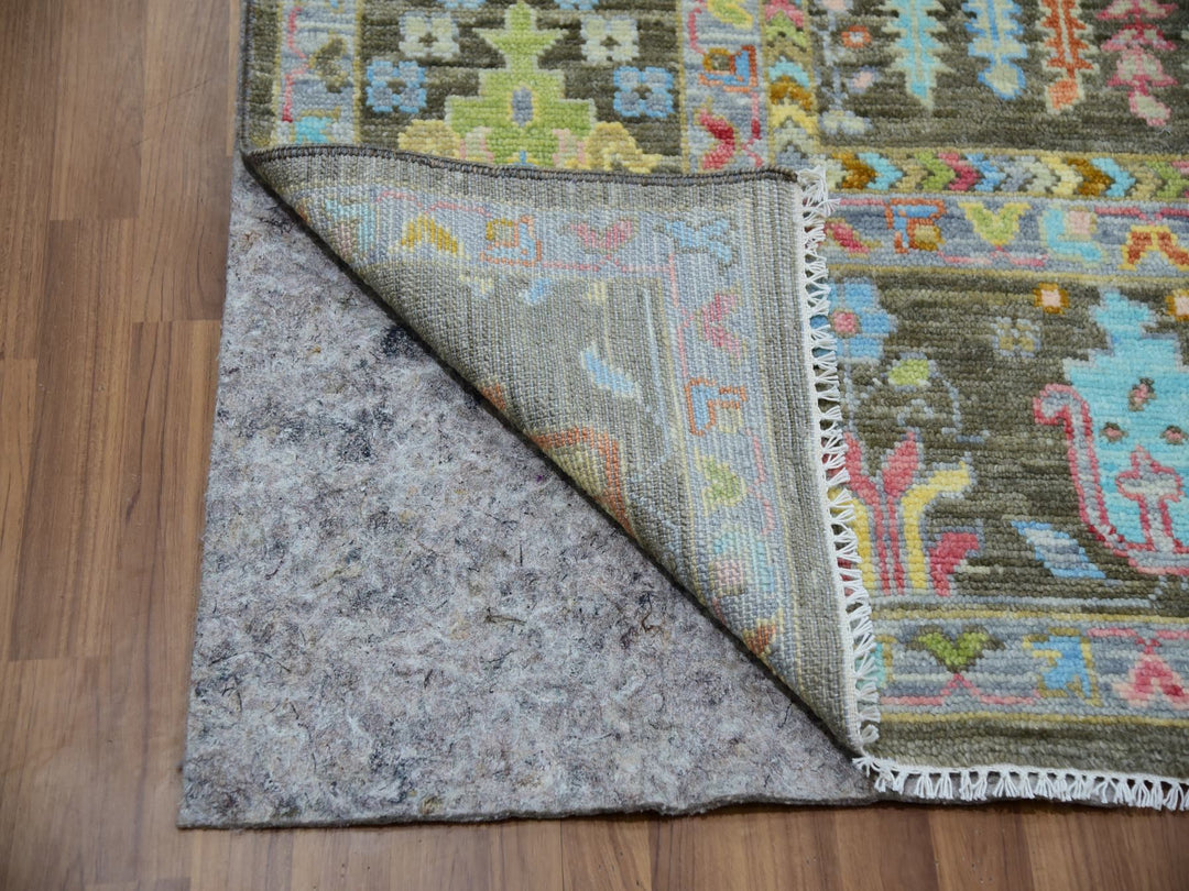 8'0" x 10'3" New Hand Knotted Brown Wool Rectangle Oriental Rug - MOA10279918