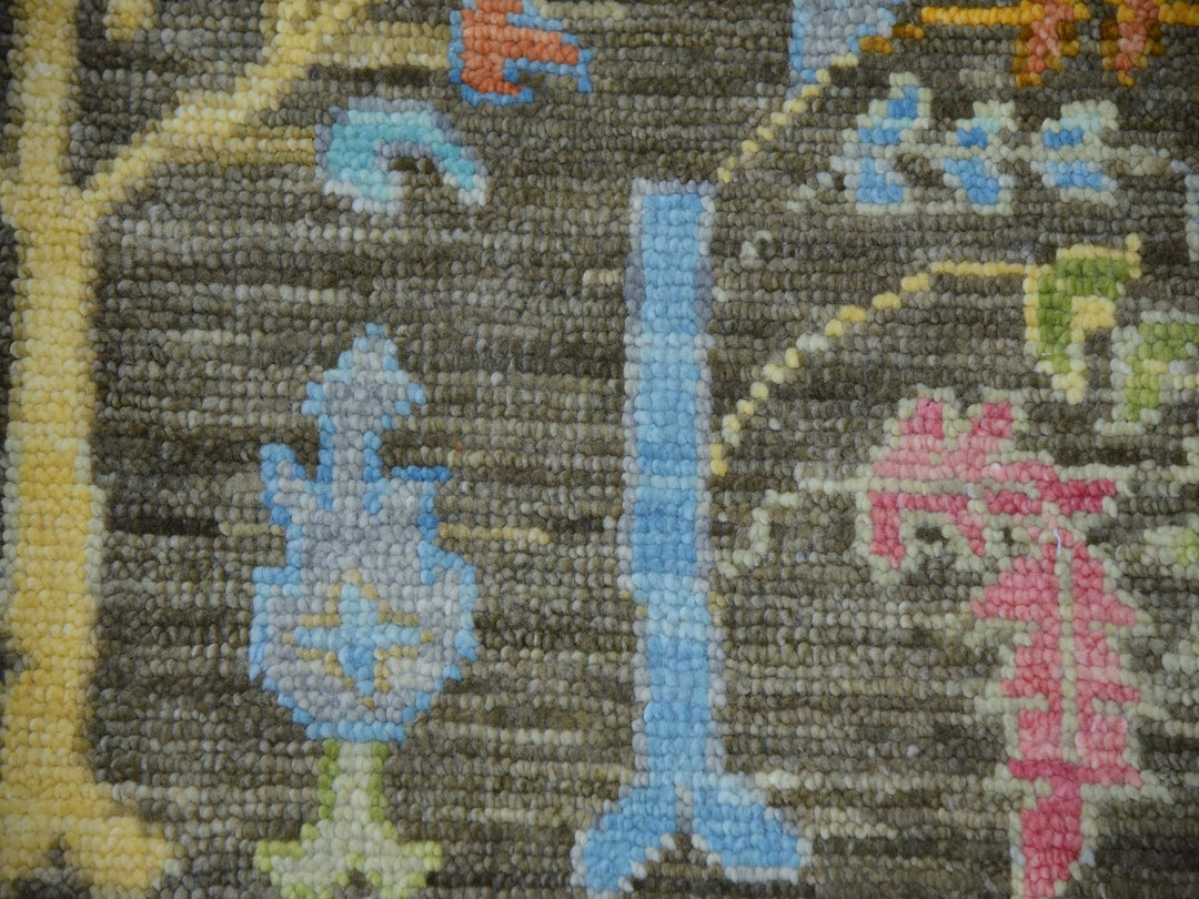 8'0" x 10'3" New Hand Knotted Brown Wool Rectangle Oriental Rug - MOA10279918