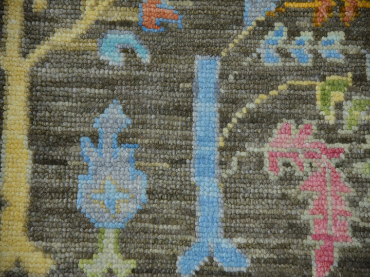 8'0" x 10'3" New Hand Knotted Brown Wool Rectangle Oriental Rug - MOA10279918