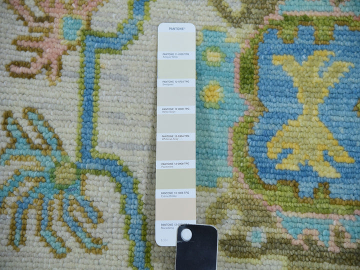 8'1" x 10'4" New Hand Knotted Ivory Wool Rectangle Oriental Rug - MOA10279919