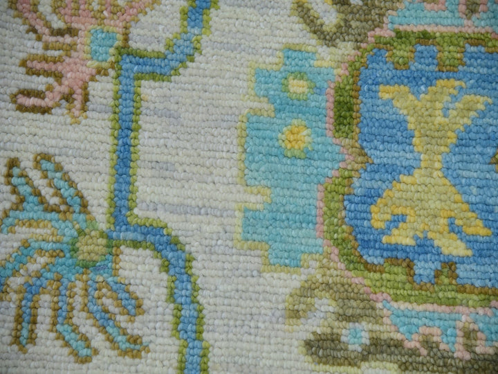 8'1" x 10'4" New Hand Knotted Ivory Wool Rectangle Oriental Rug - MOA10279919