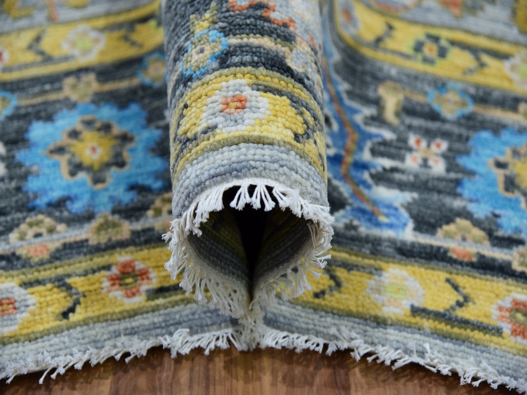 9'3" x 12'5" New Hand Knotted Blue Wool Rectangle Oriental Rug - MOA10279933