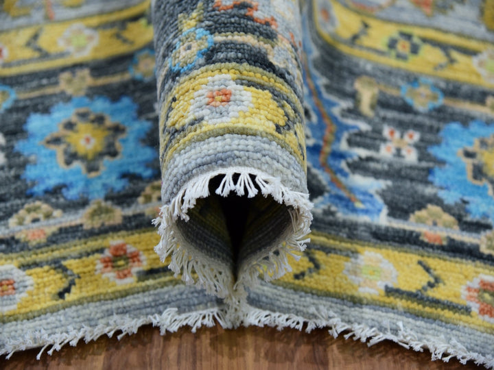 9'3" x 12'5" New Hand Knotted Blue Wool Rectangle Oriental Rug - MOA10279933