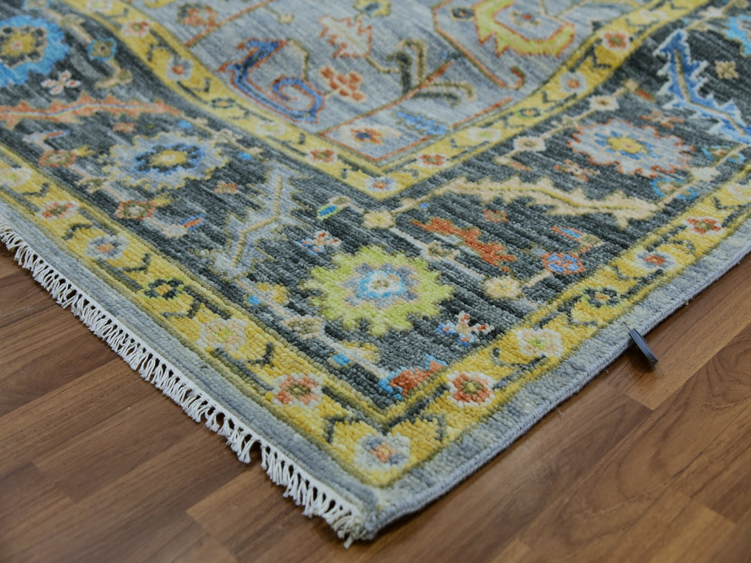 9'3" x 12'5" New Hand Knotted Blue Wool Rectangle Oriental Rug - MOA10279933
