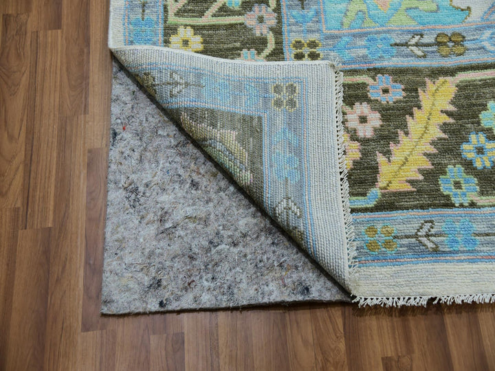 10'2" x 14'1" New Hand Knotted Ivory Wool Rectangle Oriental Rug - MOA10279938