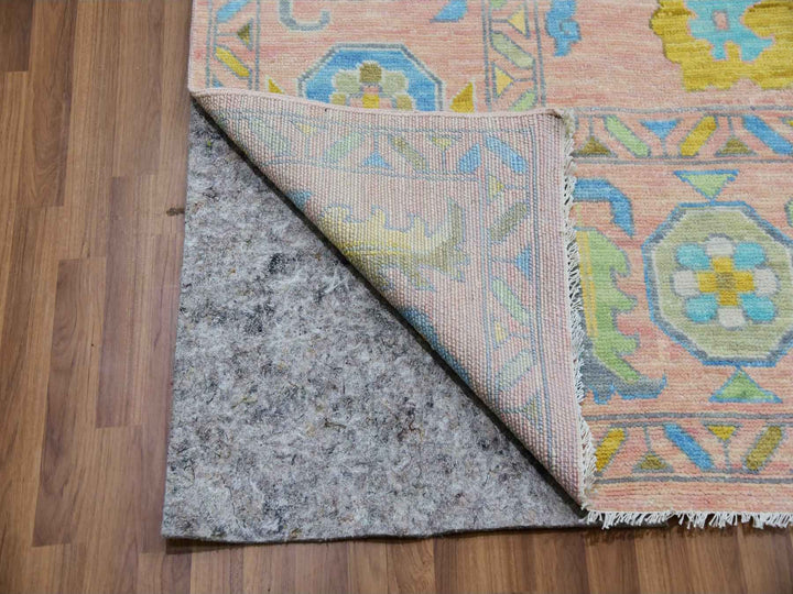 10'1" x 13'9" New Hand Knotted Pink Wool Rectangle Oriental Rug - MOA10279941