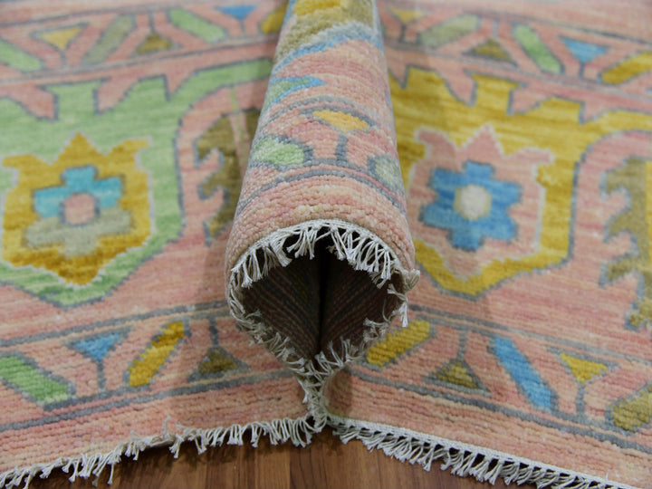 10'1" x 13'9" New Hand Knotted Pink Wool Rectangle Oriental Rug - MOA10279941
