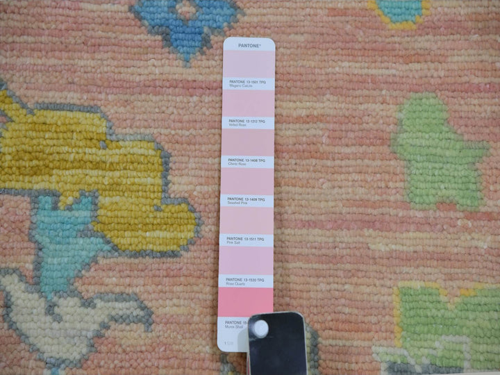 10'1" x 13'9" New Hand Knotted Pink Wool Rectangle Oriental Rug - MOA10279941