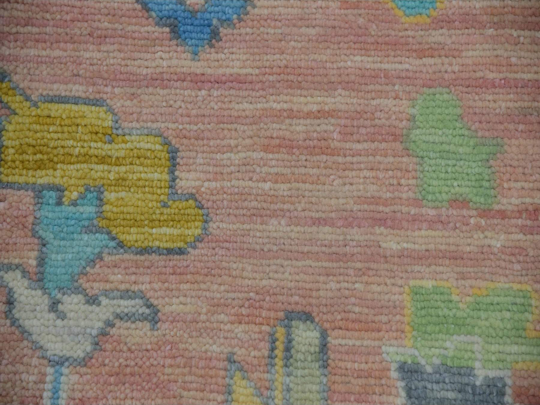 10'1" x 13'9" New Hand Knotted Pink Wool Rectangle Oriental Rug - MOA10279941