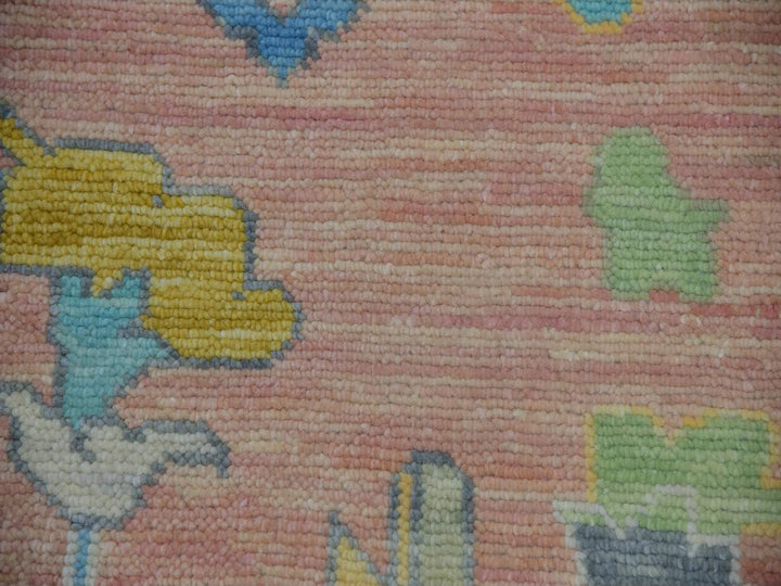 10'1" x 13'9" New Hand Knotted Pink Wool Rectangle Oriental Rug - MOA10279941