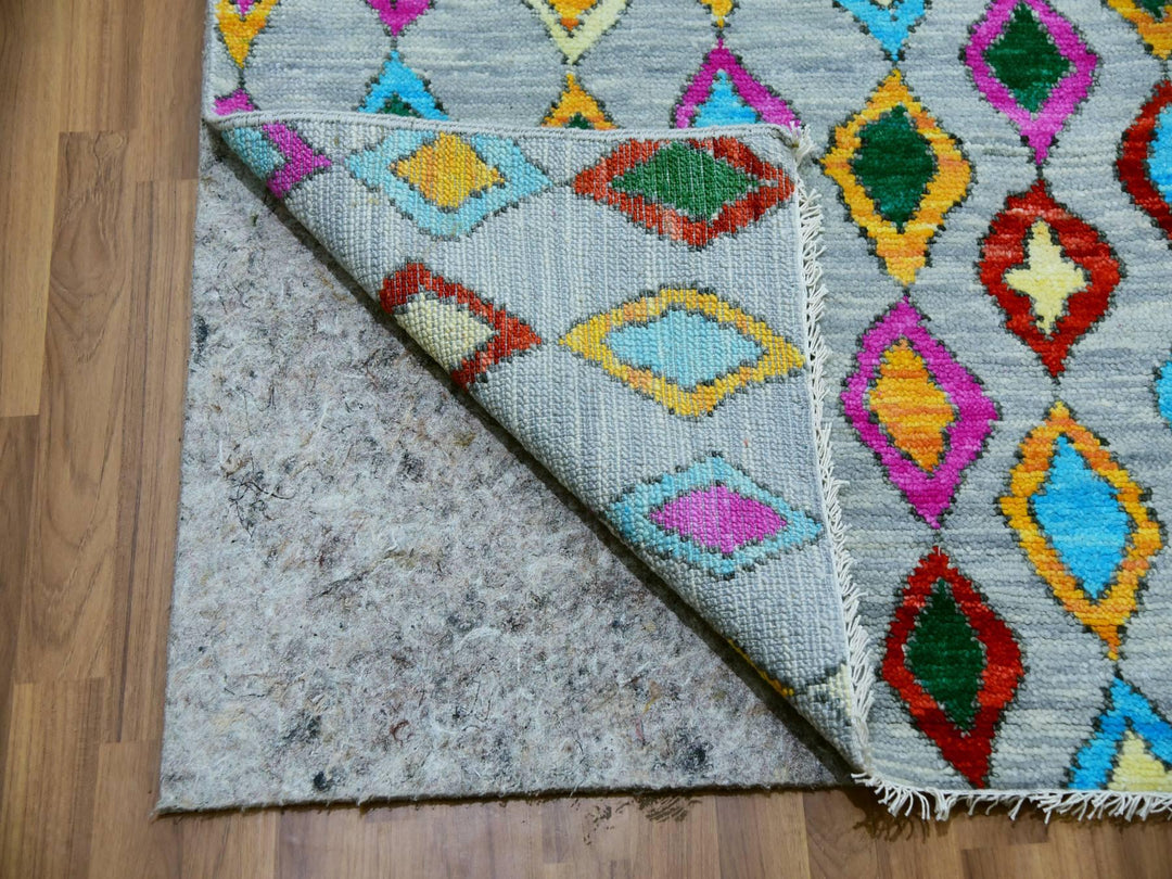 10'2" x 14'0" New Hand Knotted Grey Wool Rectangle Oriental Rug - MOA10279944