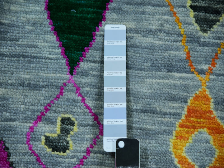 10'2" x 14'0" New Hand Knotted Grey Wool Rectangle Oriental Rug - MOA10279944