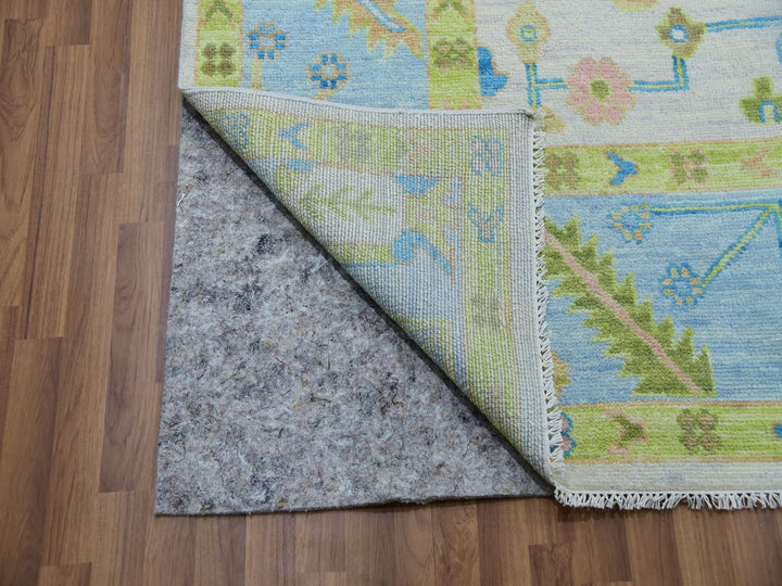 10'1" x 14'0" New Hand Knotted Ivory Wool Rectangle Oriental Rug - MOA10279950
