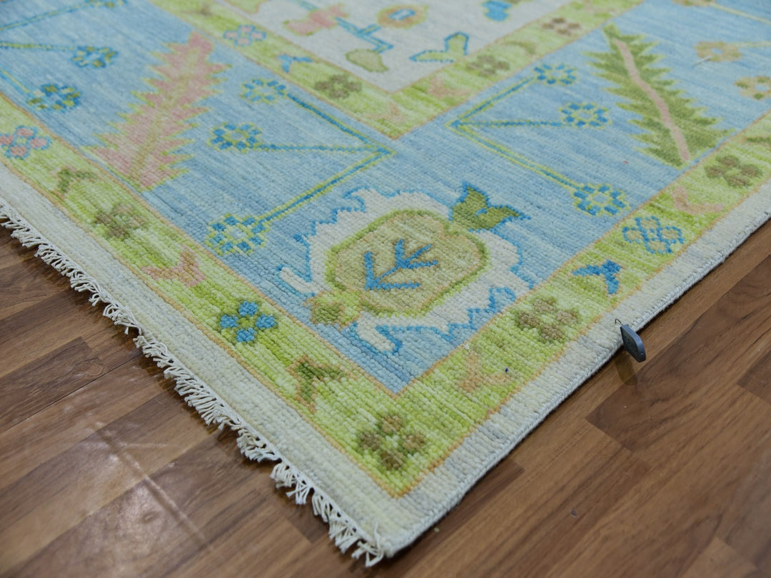 10'1" x 14'0" New Hand Knotted Ivory Wool Rectangle Oriental Rug - MOA10279950