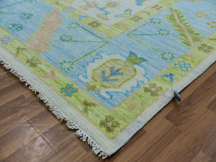 10'1" x 14'0" New Hand Knotted Ivory Wool Rectangle Oriental Rug - MOA10279950