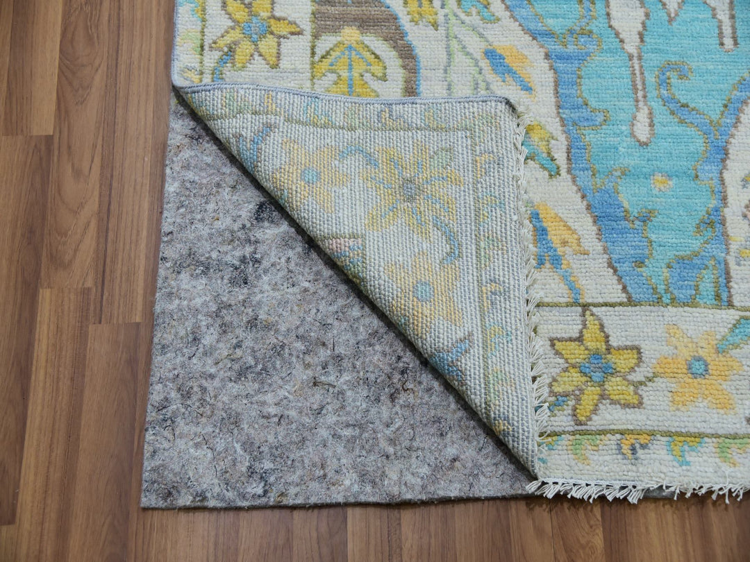 10'4" x 14'0" New Hand Knotted Ivory Wool Rectangle Oriental Rug - MOA10279951