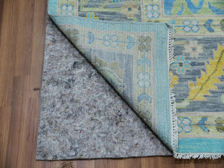 10'1" x 13'10" New Hand Knotted Blue Wool Rectangle Oriental Rug - MOA10279953