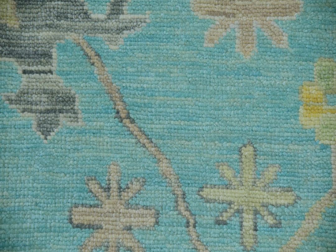10'1" x 13'10" New Hand Knotted Blue Wool Rectangle Oriental Rug - MOA10279953
