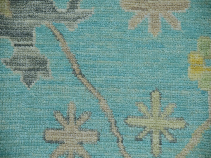 10'1" x 13'10" New Hand Knotted Blue Wool Rectangle Oriental Rug - MOA10279953