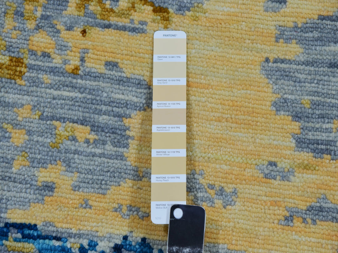 10'3" x 13'9" New Hand Knotted Ivory Wool Rectangle Oriental Rug - MOA10279959