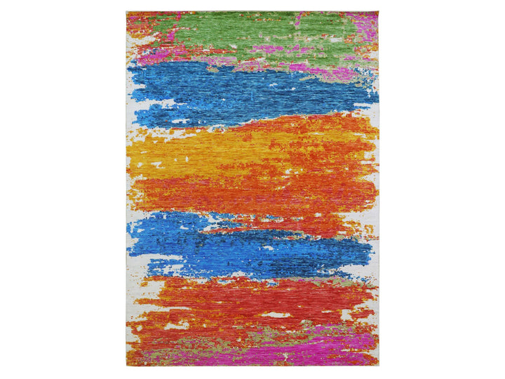 10'0" x 14'1" New Hand Knotted Multicolored Wool Rectangle Oriental Rug - MOA10279965